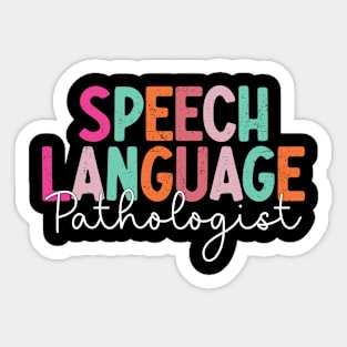 Speech Therapy Rainbow Speech Language Pathologist Therapist Sticker